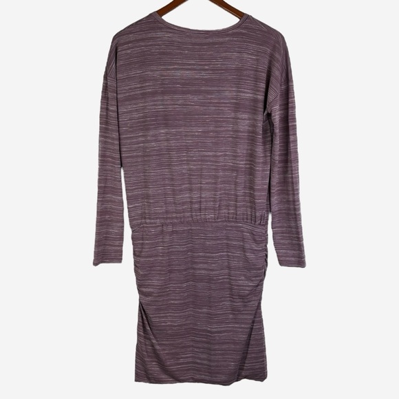 Athleta Avenues Blouson Mini Dress Size S Ruched Sides Super Soft Mauve Casual - Picture 6 of 12